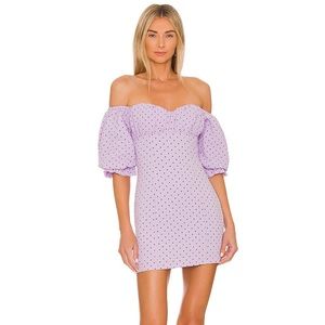 Majorelle Ashling Mini Dress in Lilac Dot